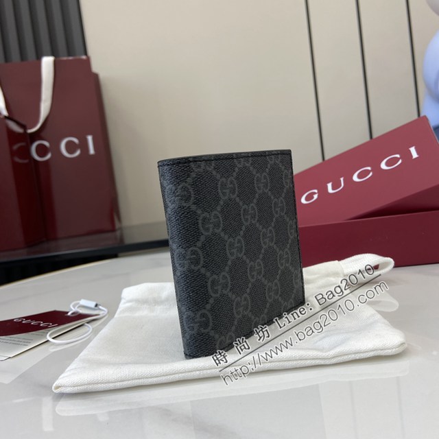 Gucci專櫃古馳最新款Emblem系列經典圖錢包男士短夾 jh2707型號：821206